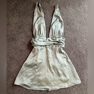 Lucy in the Sky Sage Green mini dress